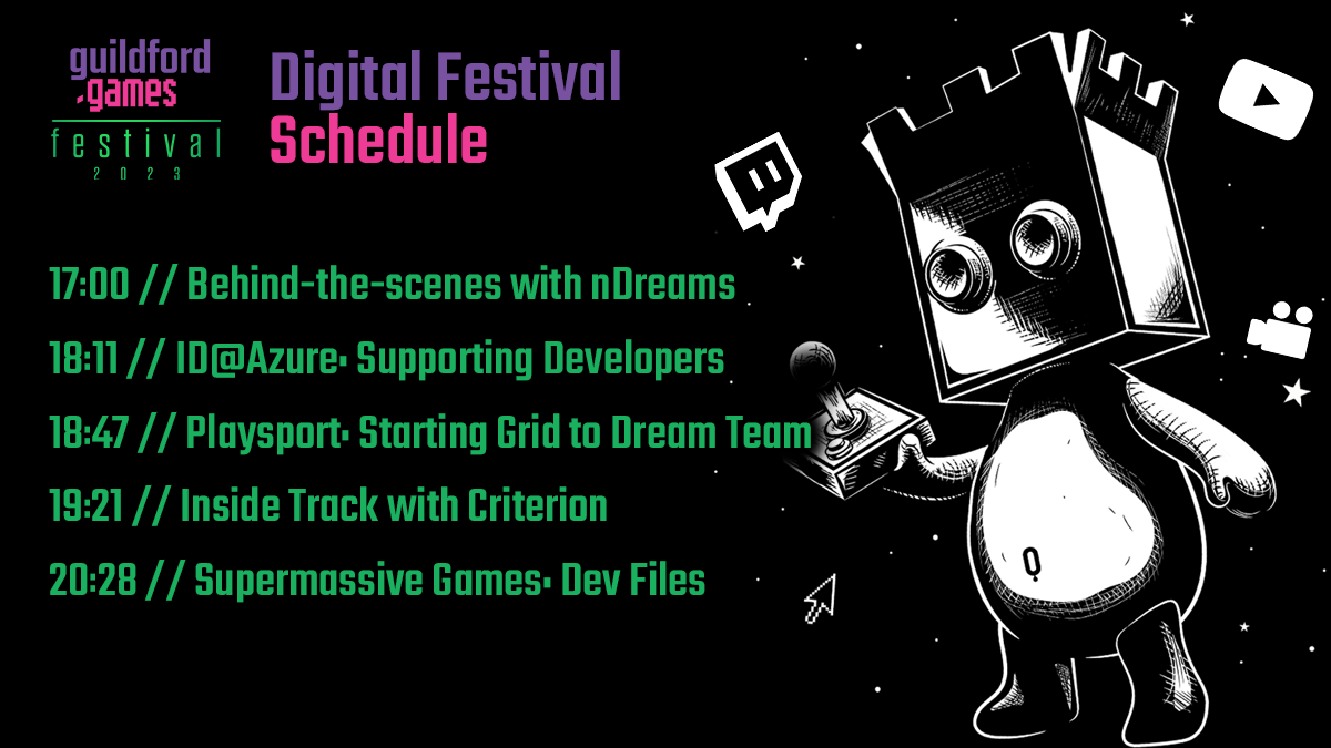The schedule for the G.G Digital Festival, 11th February 2023!