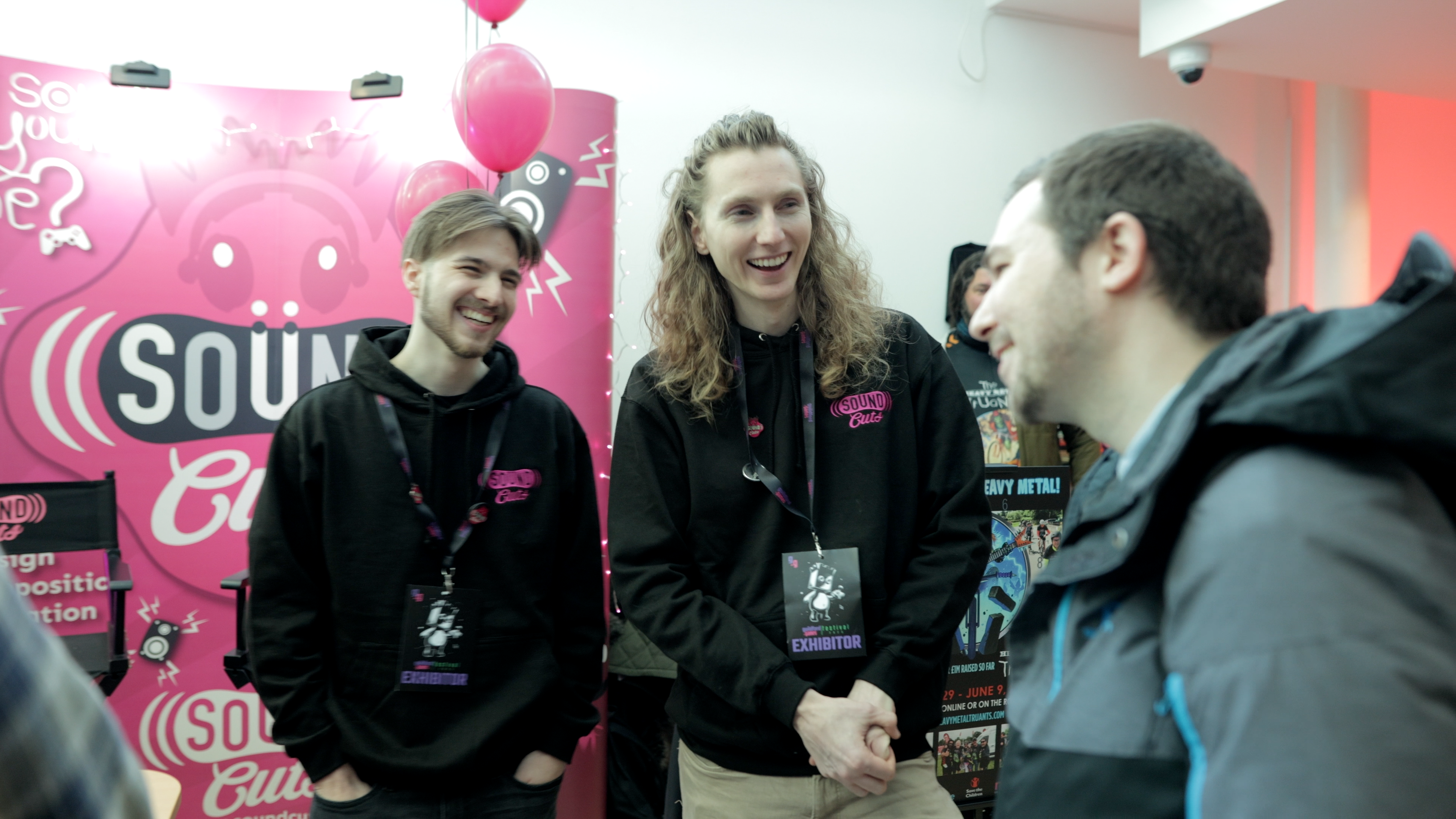Greg Lester (left) and Lewis Thompson (right) at Guildford.Games Festival